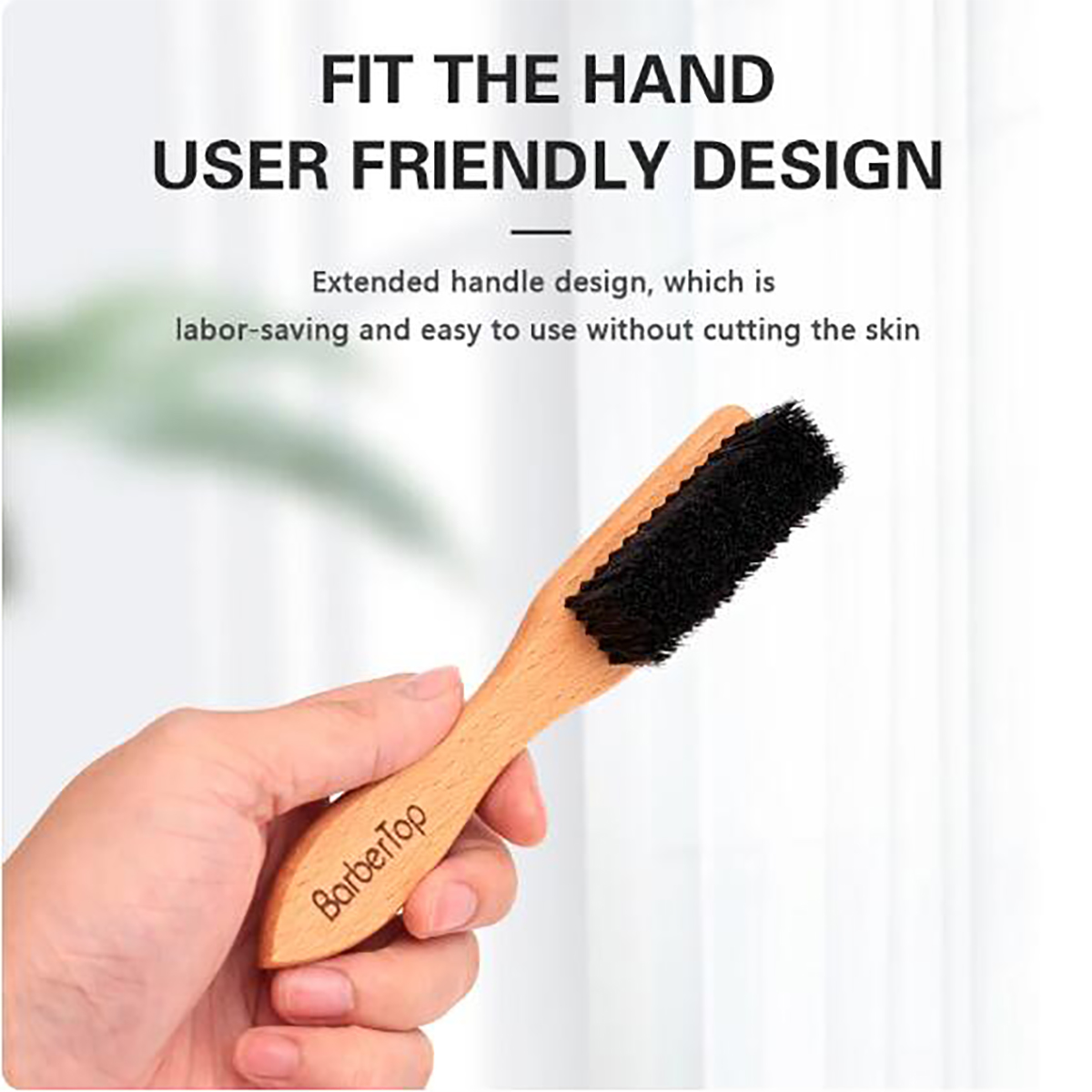 Home Barbershop - Barbiere Manico in legno Spazzola per