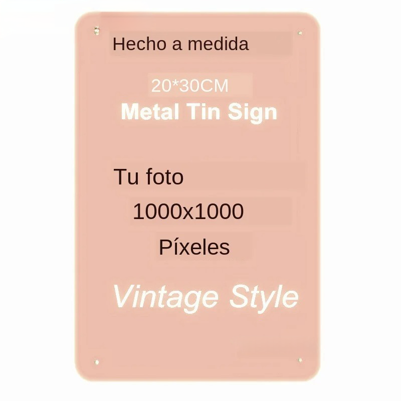 Home Bar Cafe - Targa in Metallo Personalizzata 20×30cm Stile