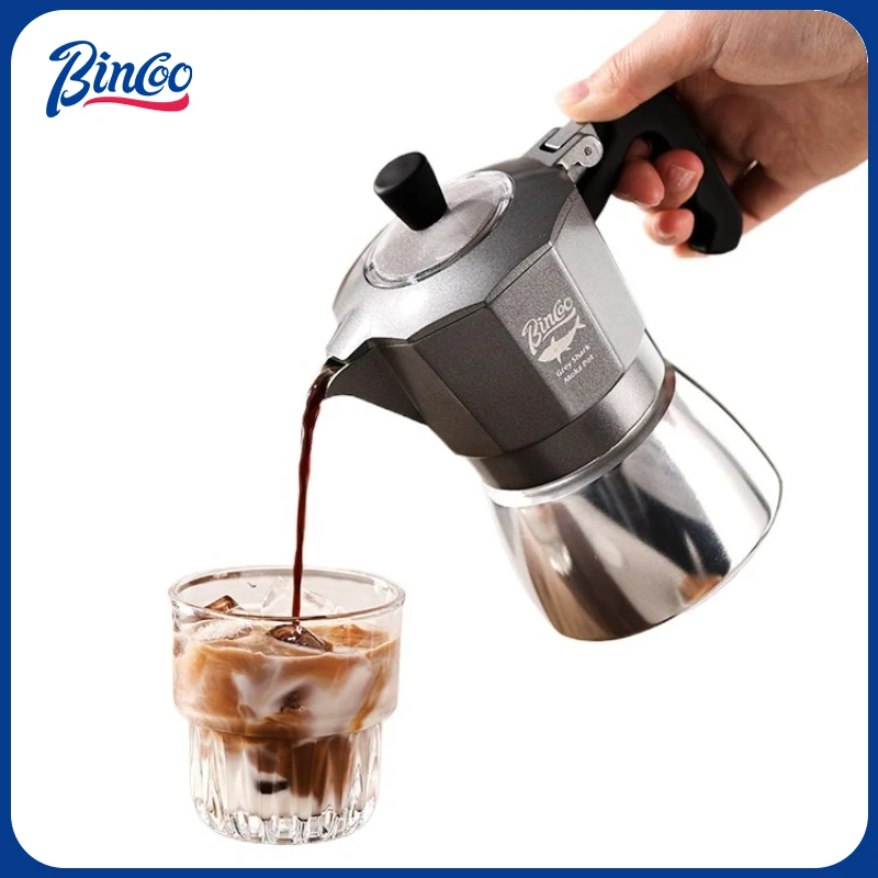 Home Barista - Bincoo Caffettiera Moka a Doppia Valvola