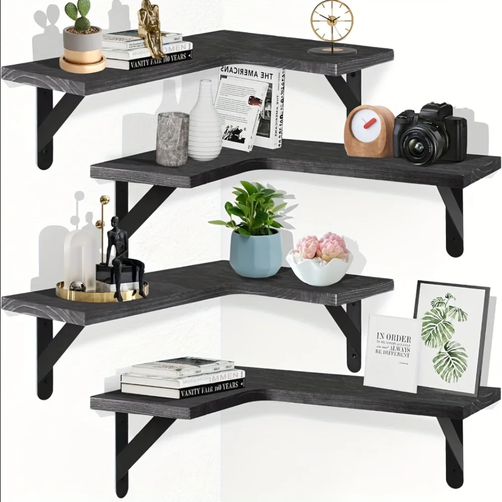 Home Bar Shelf - Mensole Galleggianti in Legno Naturale con
