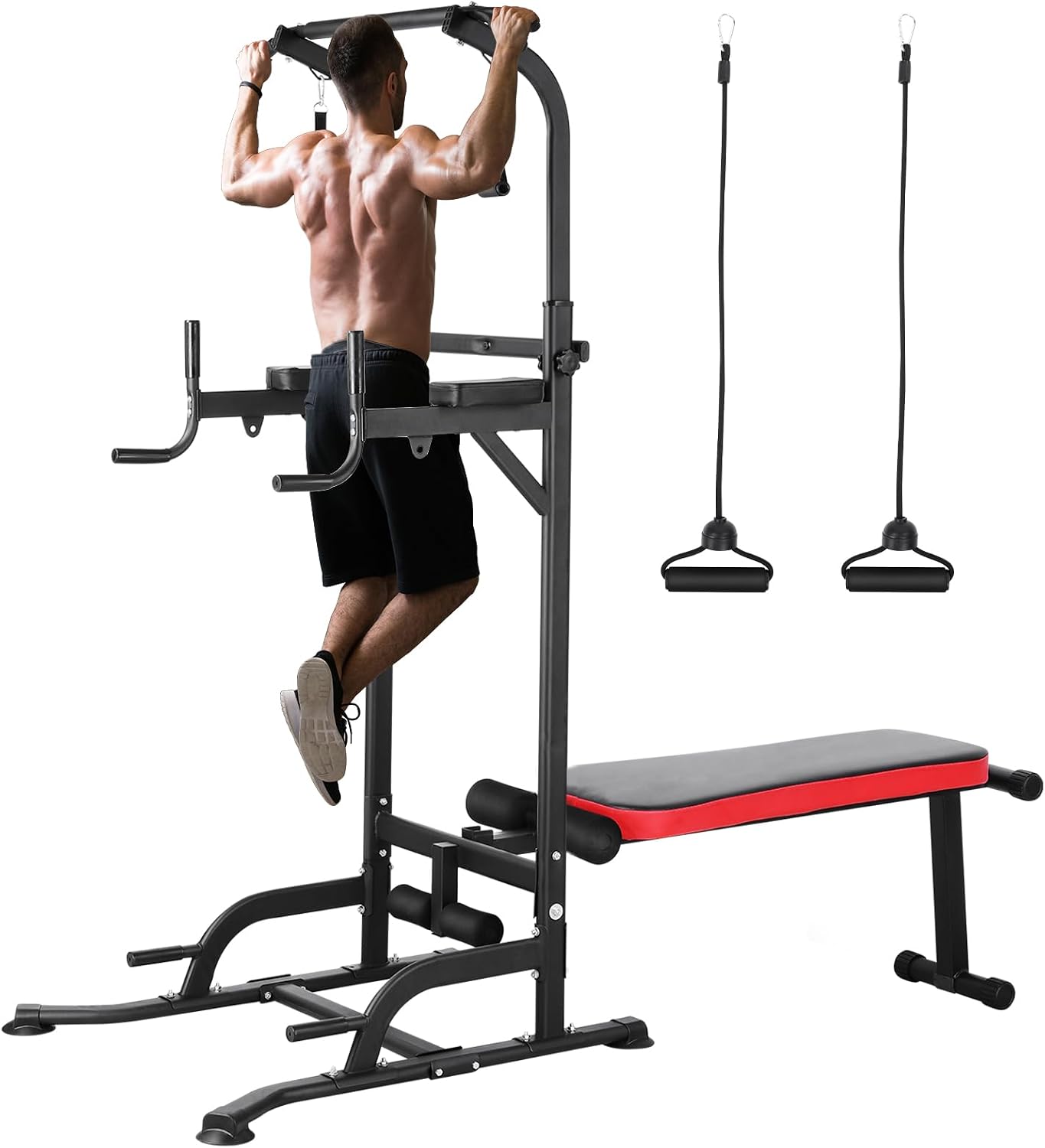 Home Bar And Gym - Power Tower con Panca, Barra per