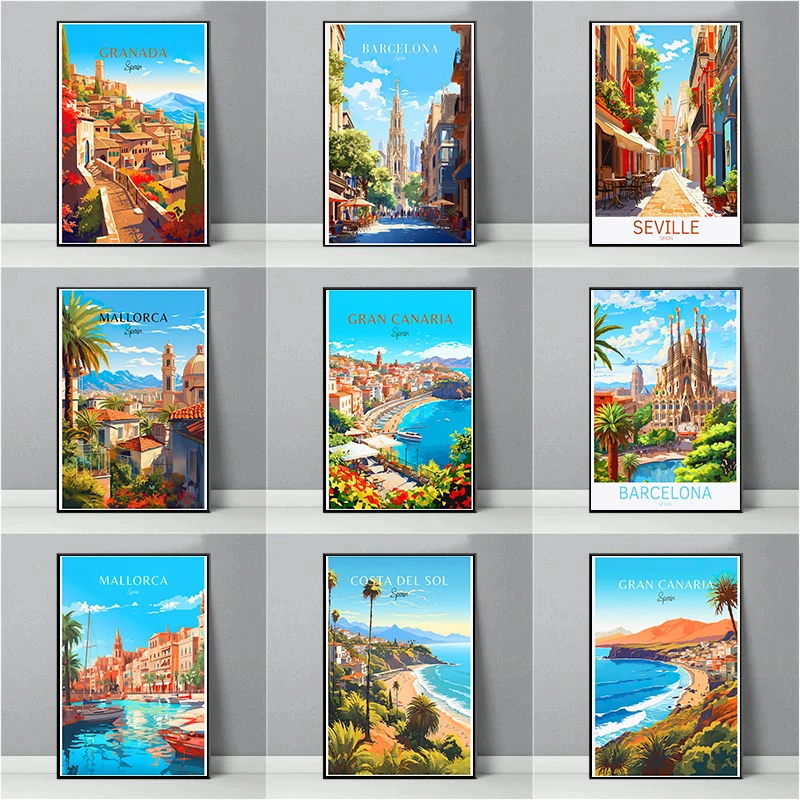 Home Barcelona - Poster di viaggio in Spagna, Parigi,