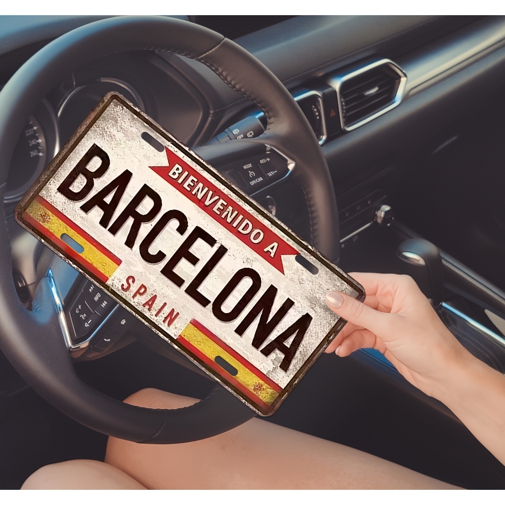 Home Barcelona - Insegna in Metallo Vintage 