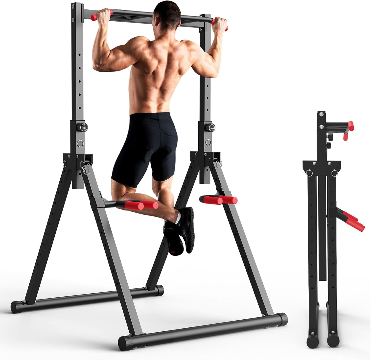 Home Bar And Gym - Torre fitness pieghevole multifunzione per trazioni,