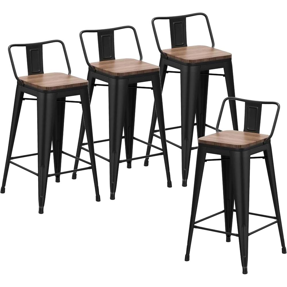 Home Bar And Counter - Set di 4 sgabelli da bar