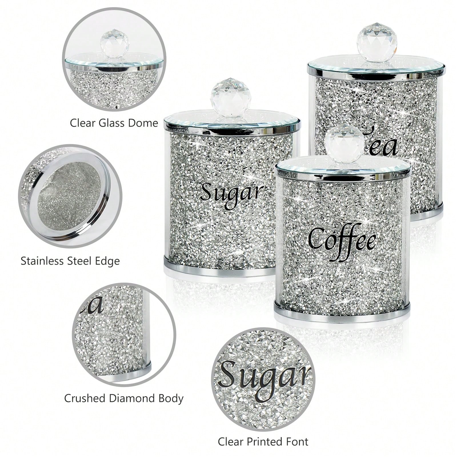Home Bar Set - Set di contenitori per caffè, zucchero