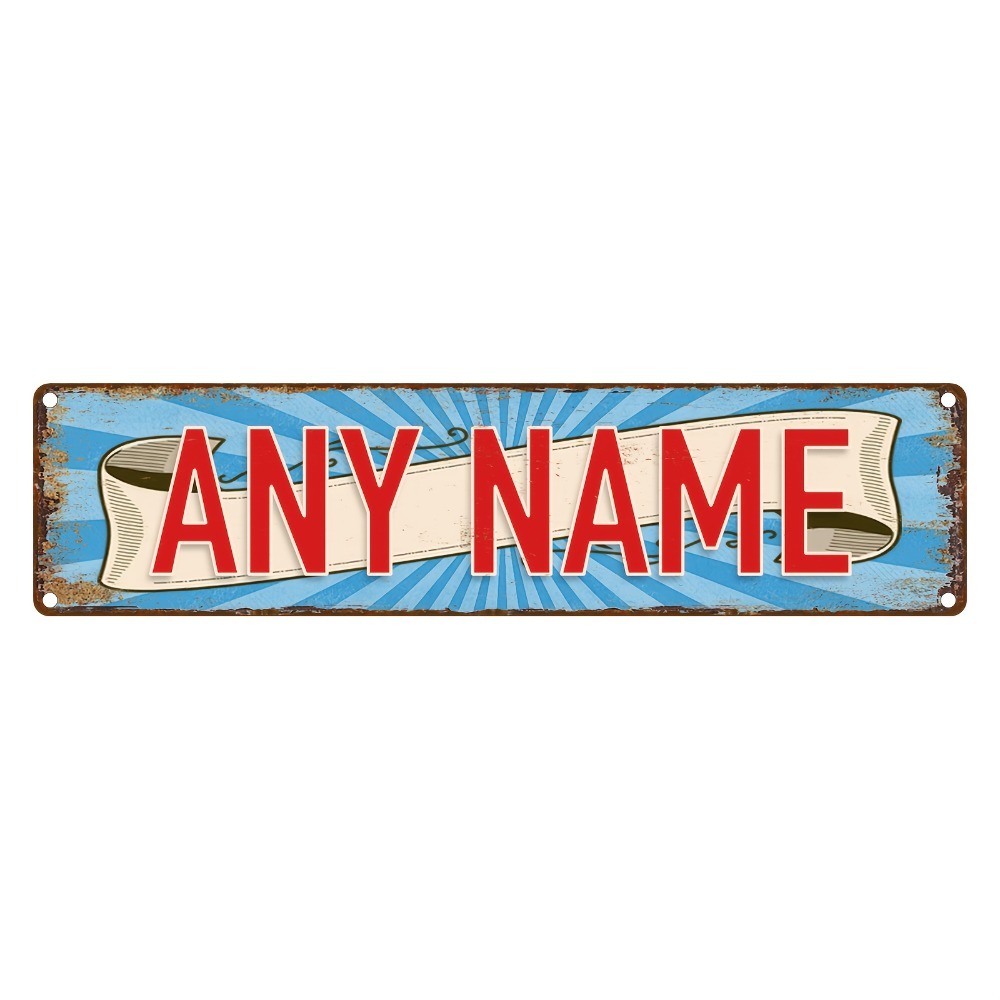 Home Bar Cafe - Insegna Vintage Personalizzata in Alluminio 15.75x3.94