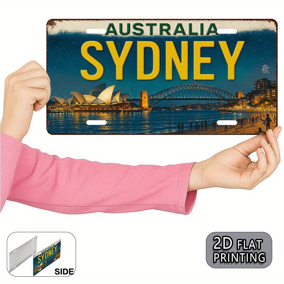 Home Bar Sydney - Targa in metallo vintage Australia Sydney