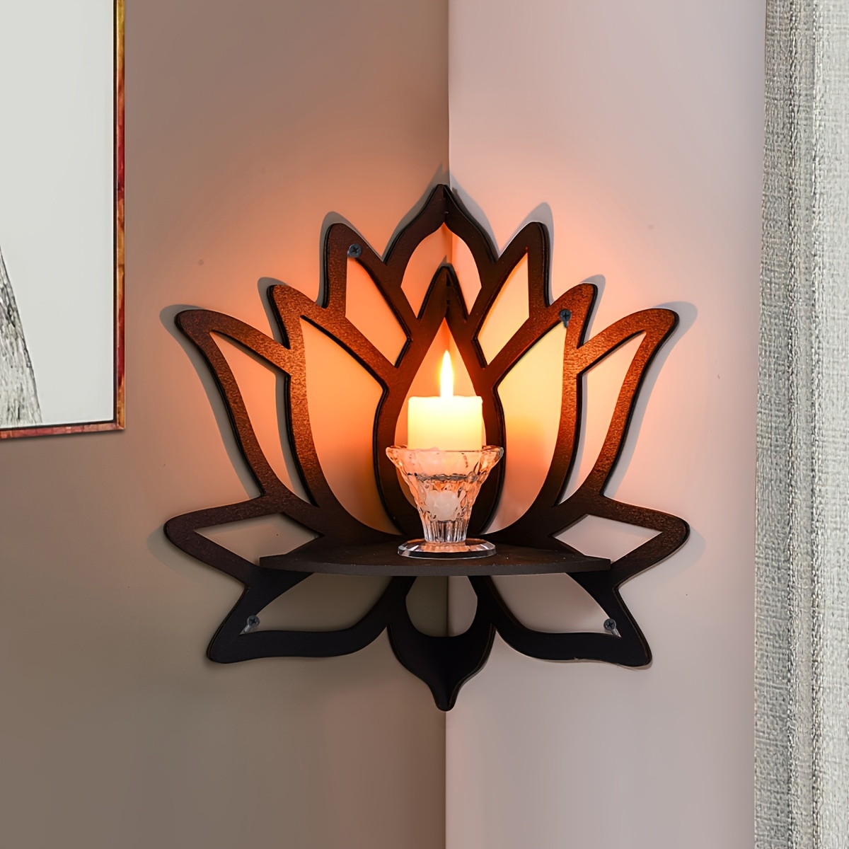 Home Bar Shelf - Mensola angolare Lotus Corner, mensola angolare