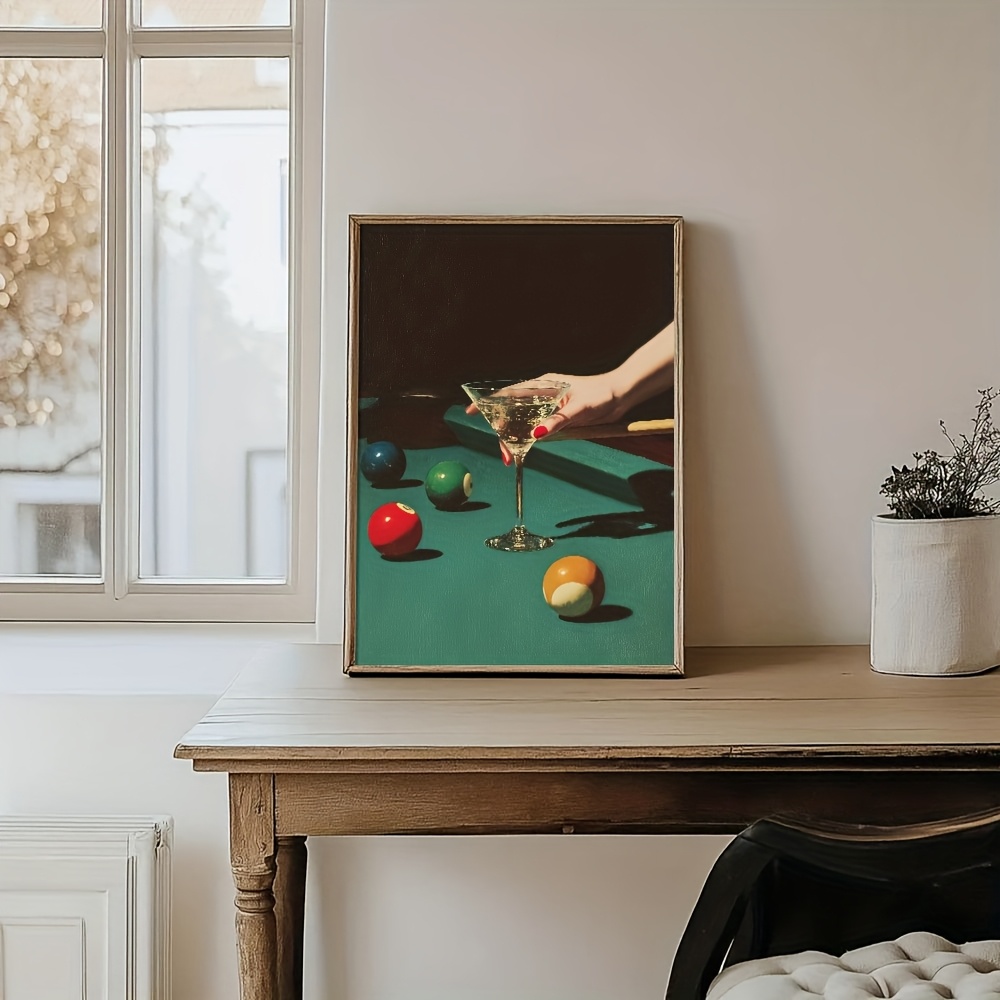 1 poster vintage da biliardo,  - Home Bar Set recensione e prezzo