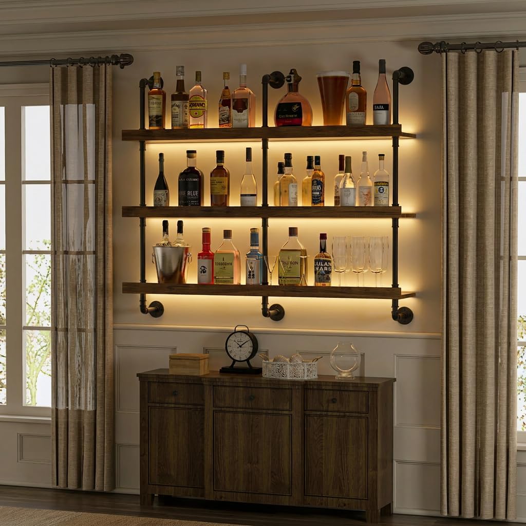 Portabottiglie da parete con l - Home Bar Shelf recensione e prezzo