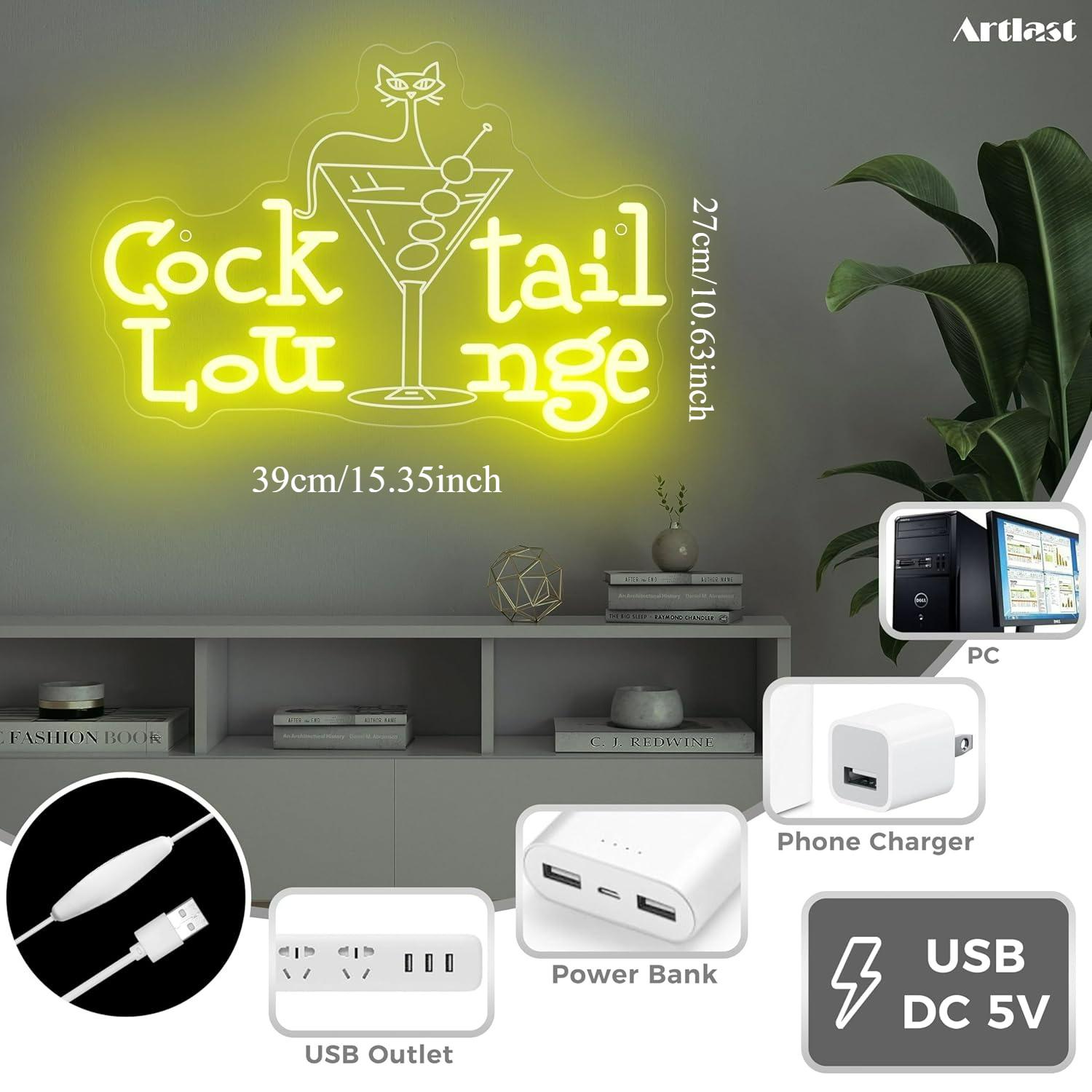 Insegna al Neon per Cocktail L - Home Bar Cafe recensione e prezzo